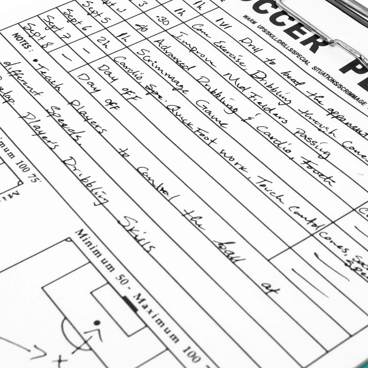 Soccer Innovations Coaches Folder Replacement Note Planner