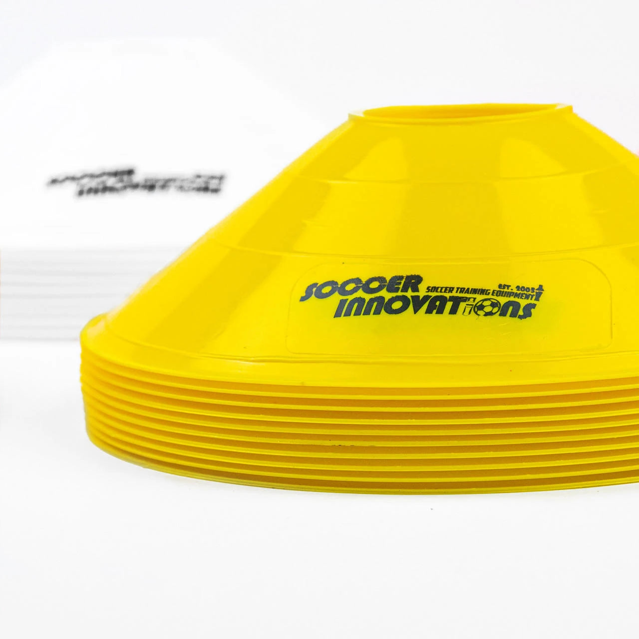 Soccer Innovations 8" Multi Color Disc Cones With Cone Rack (Set Of 50)