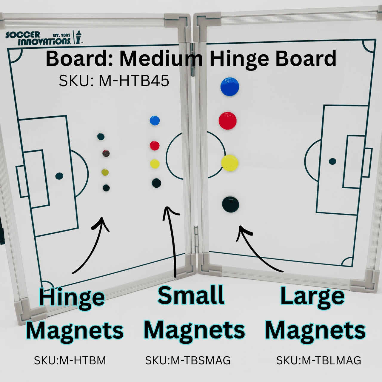 Soccer Innovations Hinge Tactic Board Magnets