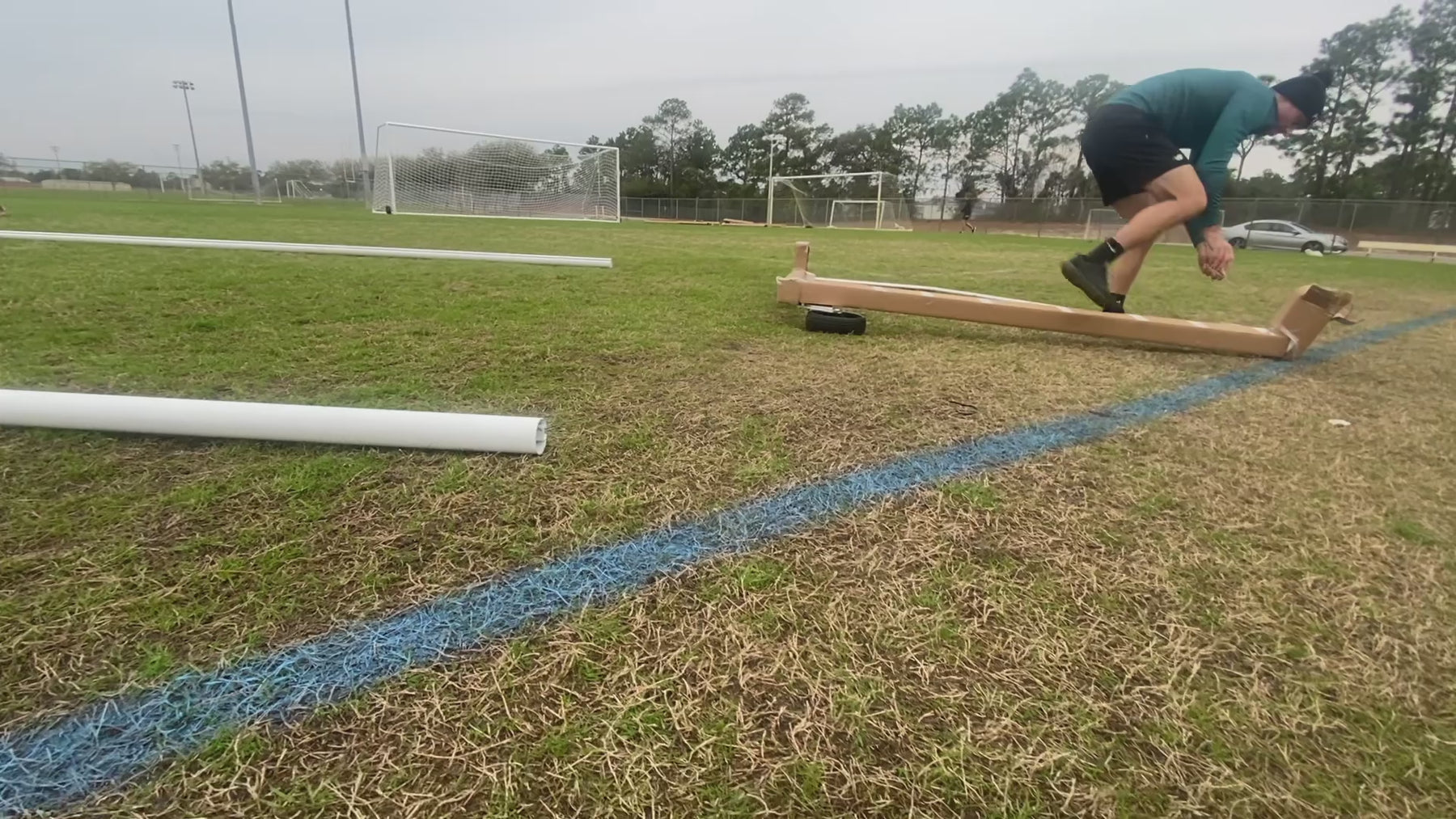 PEVO Park Series Soccer Goal - 8 x 24