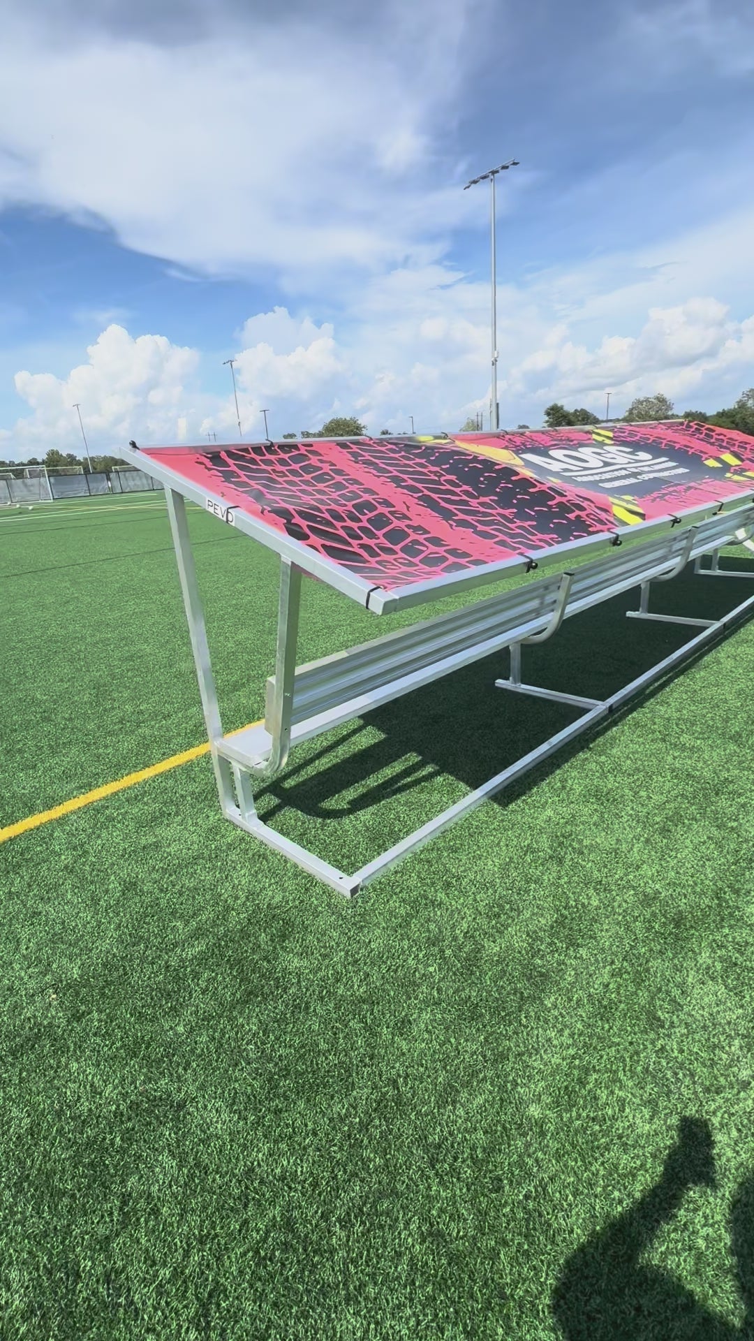 PEVO Covered Soccer Team Bench