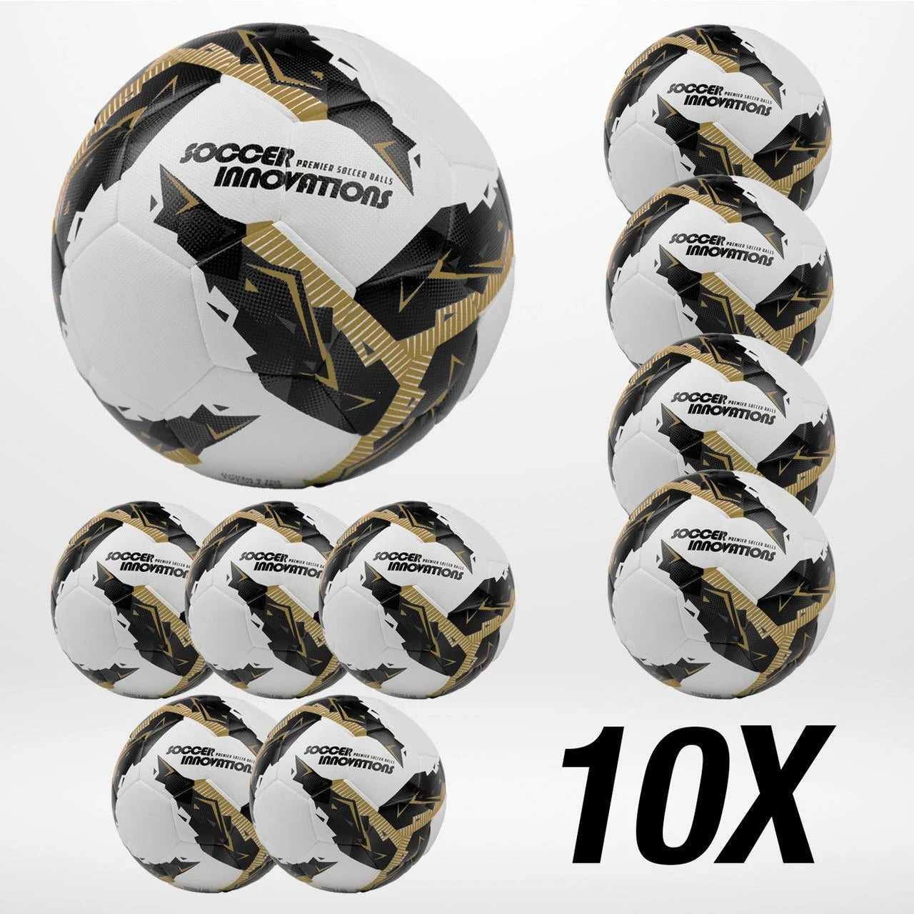 Soccer Innovations BLACK/GOLD SPEED BALL - 10 PACK