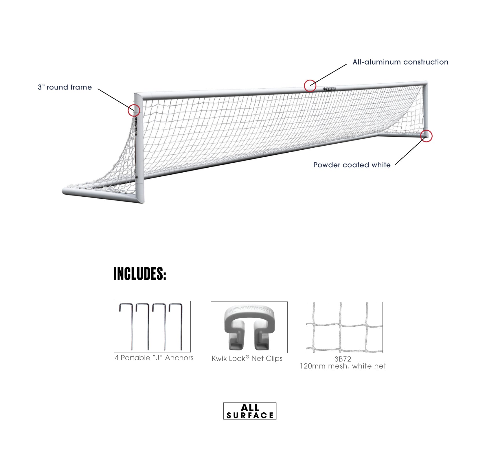 Kwik Goal Finishing Goal 3’ x 24’