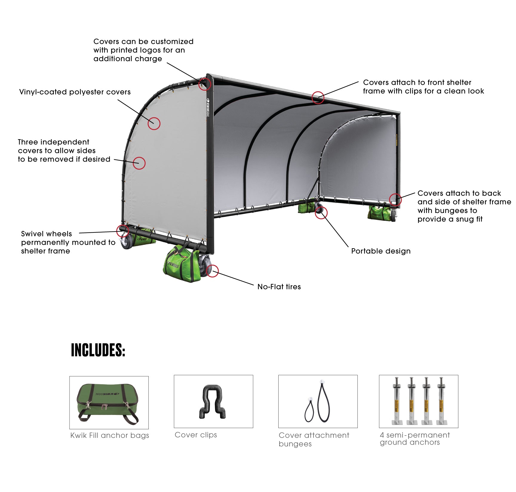 Kwik Goal Club Shelter