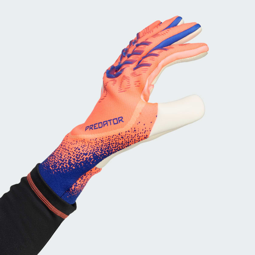 Adidas Predator Pro Goalkeeper Gloves (Signal Coral / White / Lucid Blue)