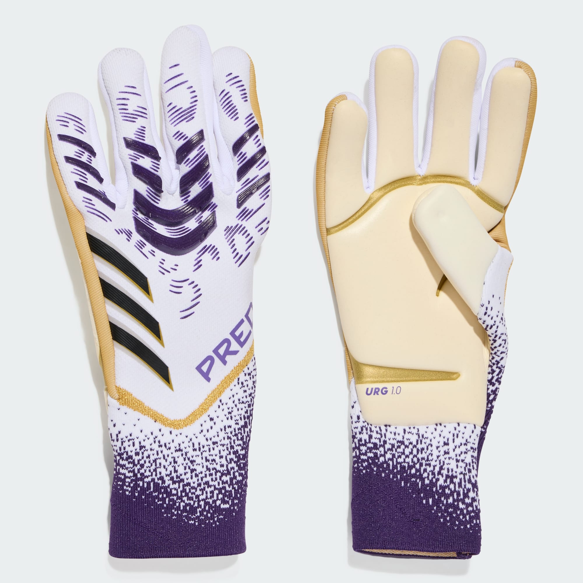 Adidas Predator Pro Goalkeeper Gloves (White / Black / Aurora Plum)