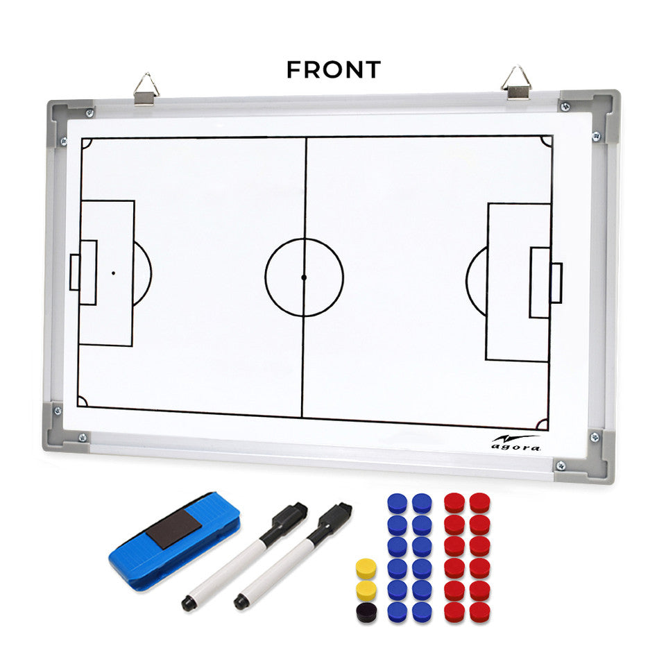 AGORA Magnetic Soccer Tactics Board - Two Sided - 18"x12"