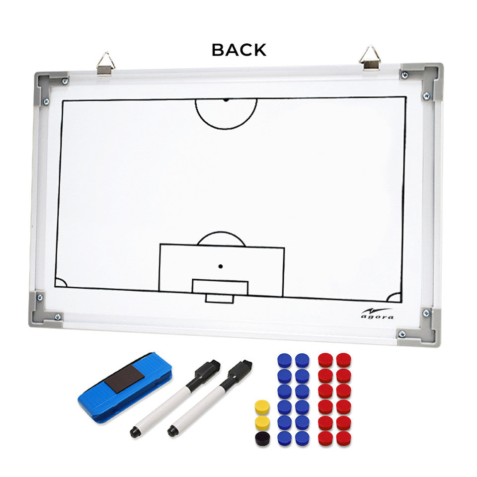 AGORA Magnetic Soccer Tactics Board - Two Sided - 18"x12"