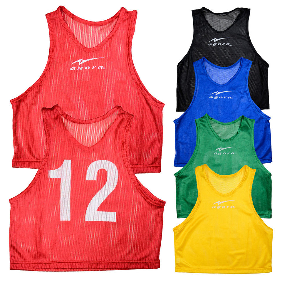 AGORA Numbered Scrimmage Vest Jerseys - Pack of 12 (1-12)