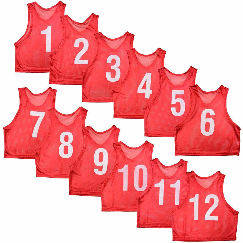 AGORA Numbered Scrimmage Vest Jerseys - Pack of 12 (1-12)