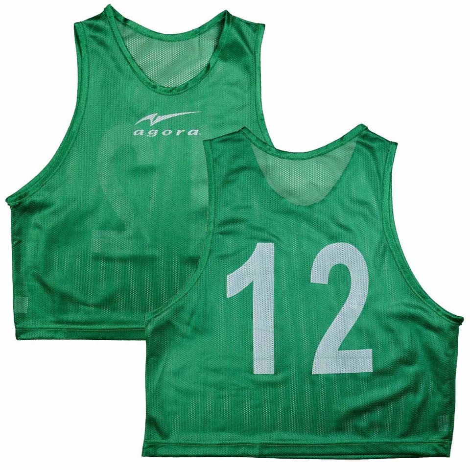 AGORA Numbered Scrimmage Vest Jerseys - Pack of 12 (1-12)