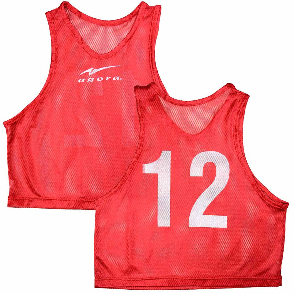 AGORA Numbered Scrimmage Vest Jerseys - Pack of 12 (1-12)