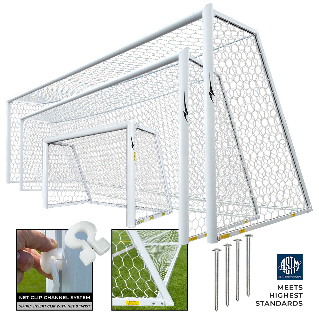 AGORA 3" Channel Club Soccer Goal