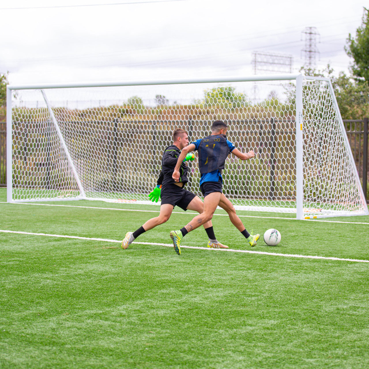 AGORA 4" Euro Pro Regulation Soccer Goal - 8'x24'