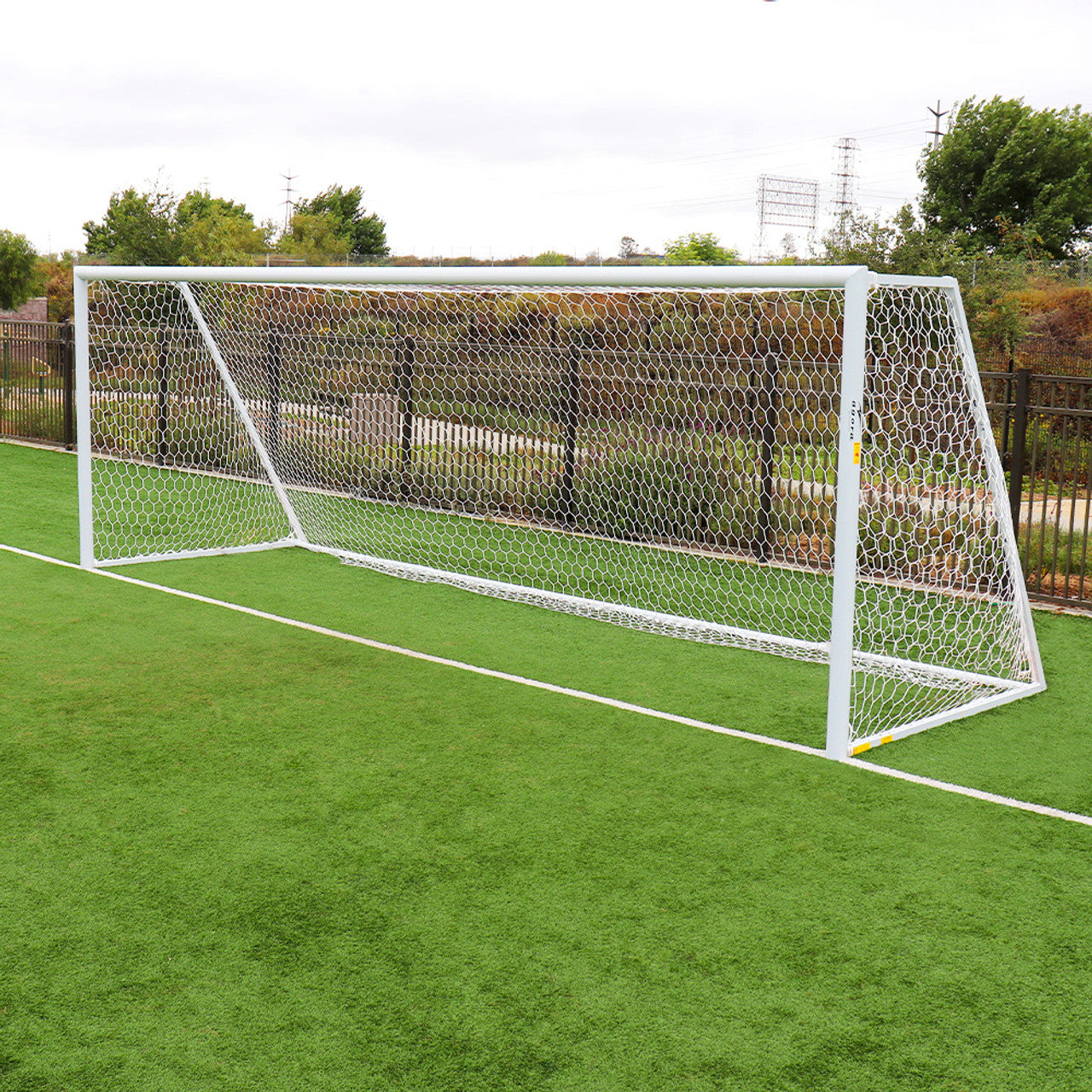 AGORA 4" Euro Pro Regulation Soccer Goal - 8'x24'