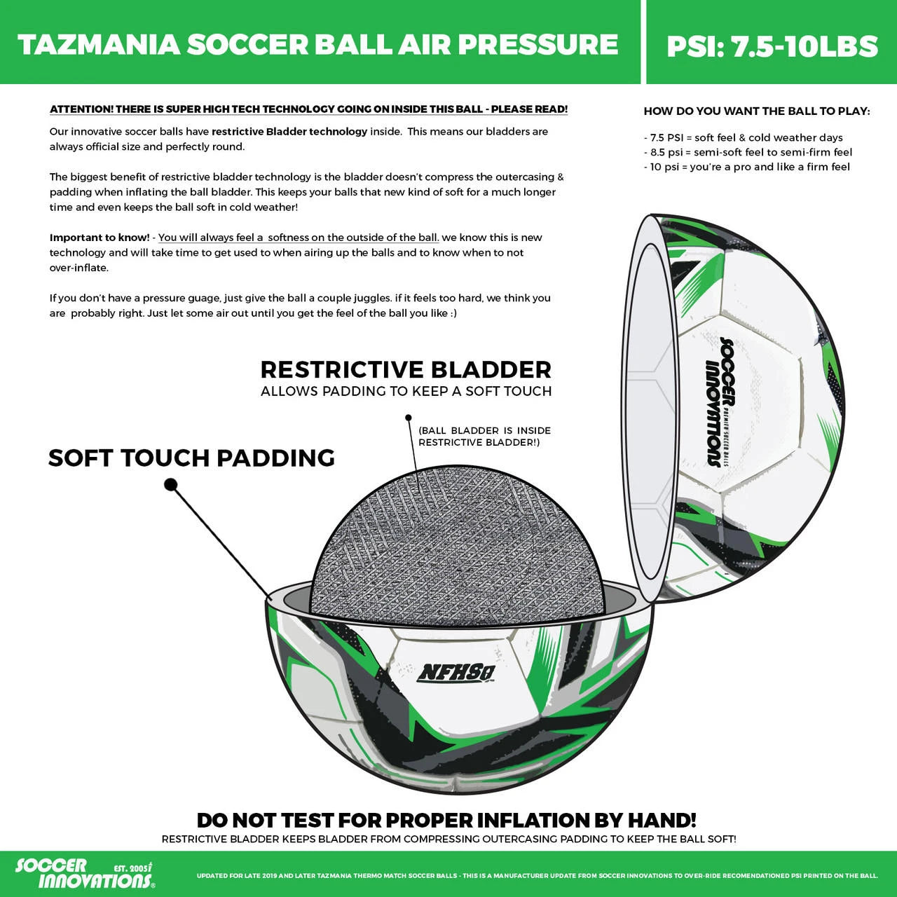Soccer Innovations Green Tazmania - 10 Pack