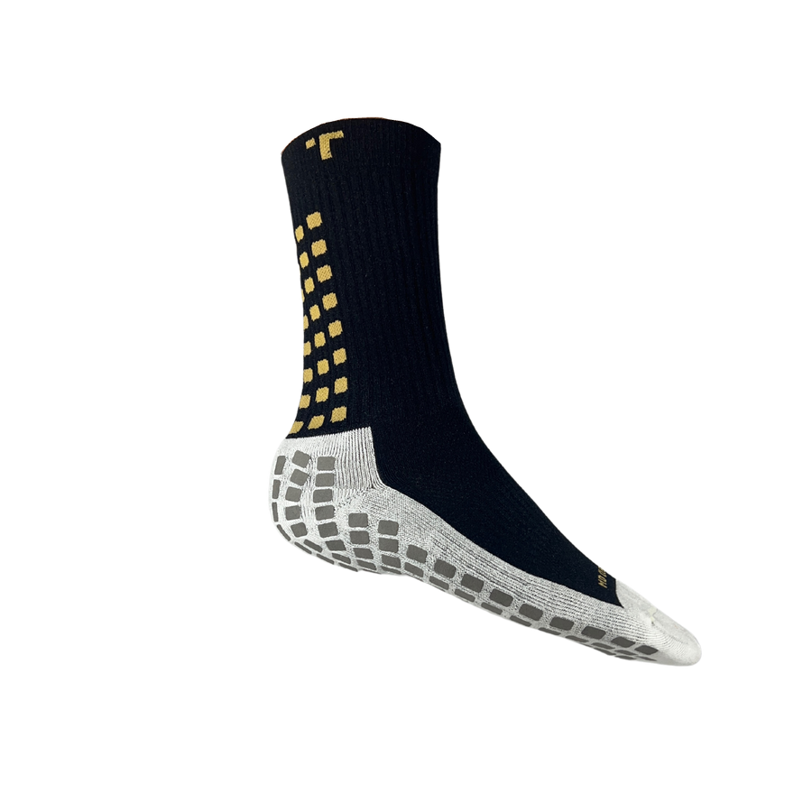 TRUsox® 3.0 Grip Socks MidCalf Length (Black & Gold)