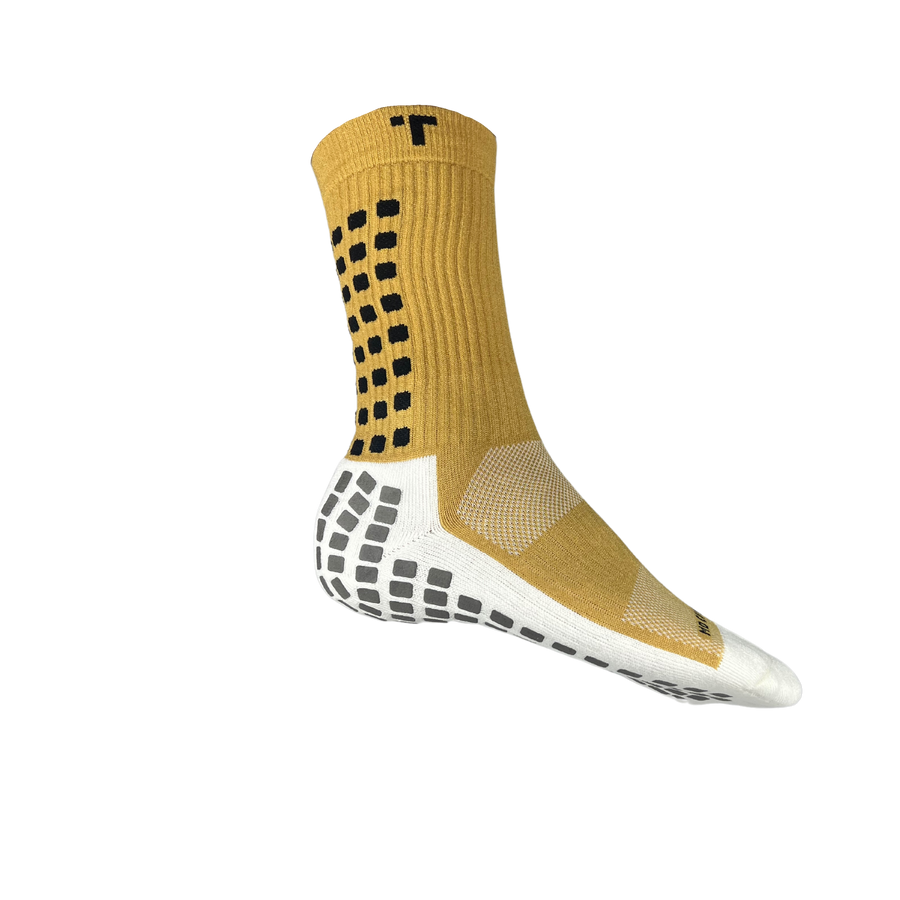 TRUSOX® 3.0 Grip Socks MidCalf Length (Gold & Black)