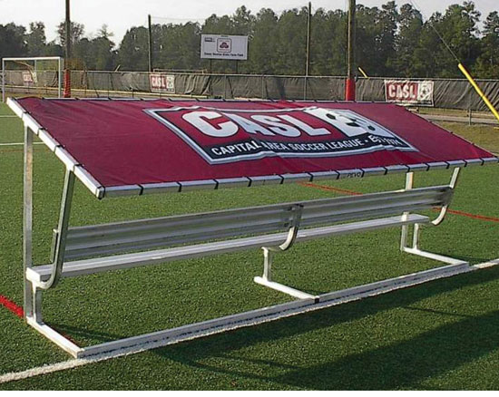 PEVO Covered Soccer Team Bench