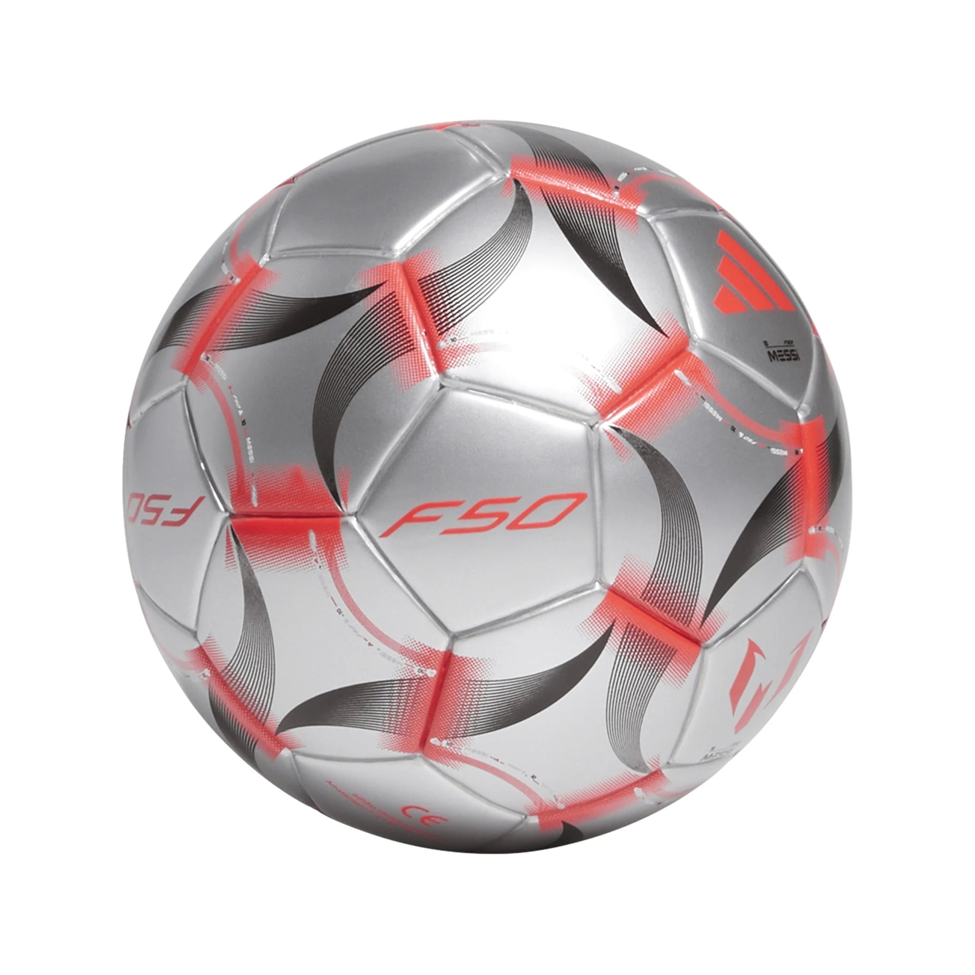 Adidas Messi Mini Soccer Ball 2025 - Silver/Red