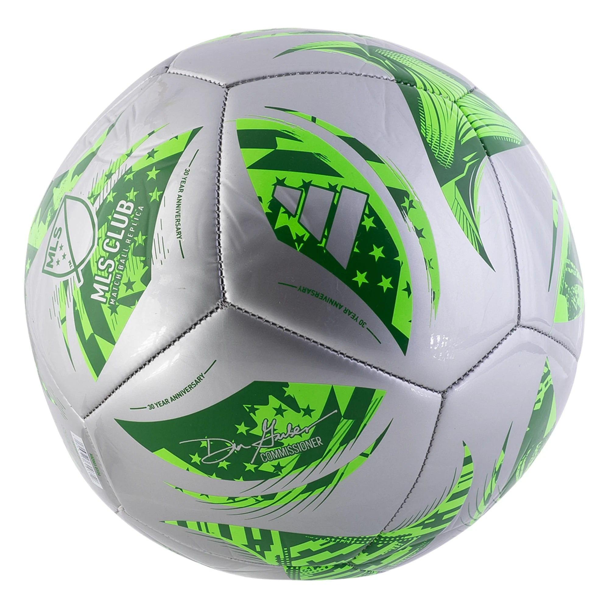 Adidas MLS Club Soccer Ball 2025 - Silver/Green