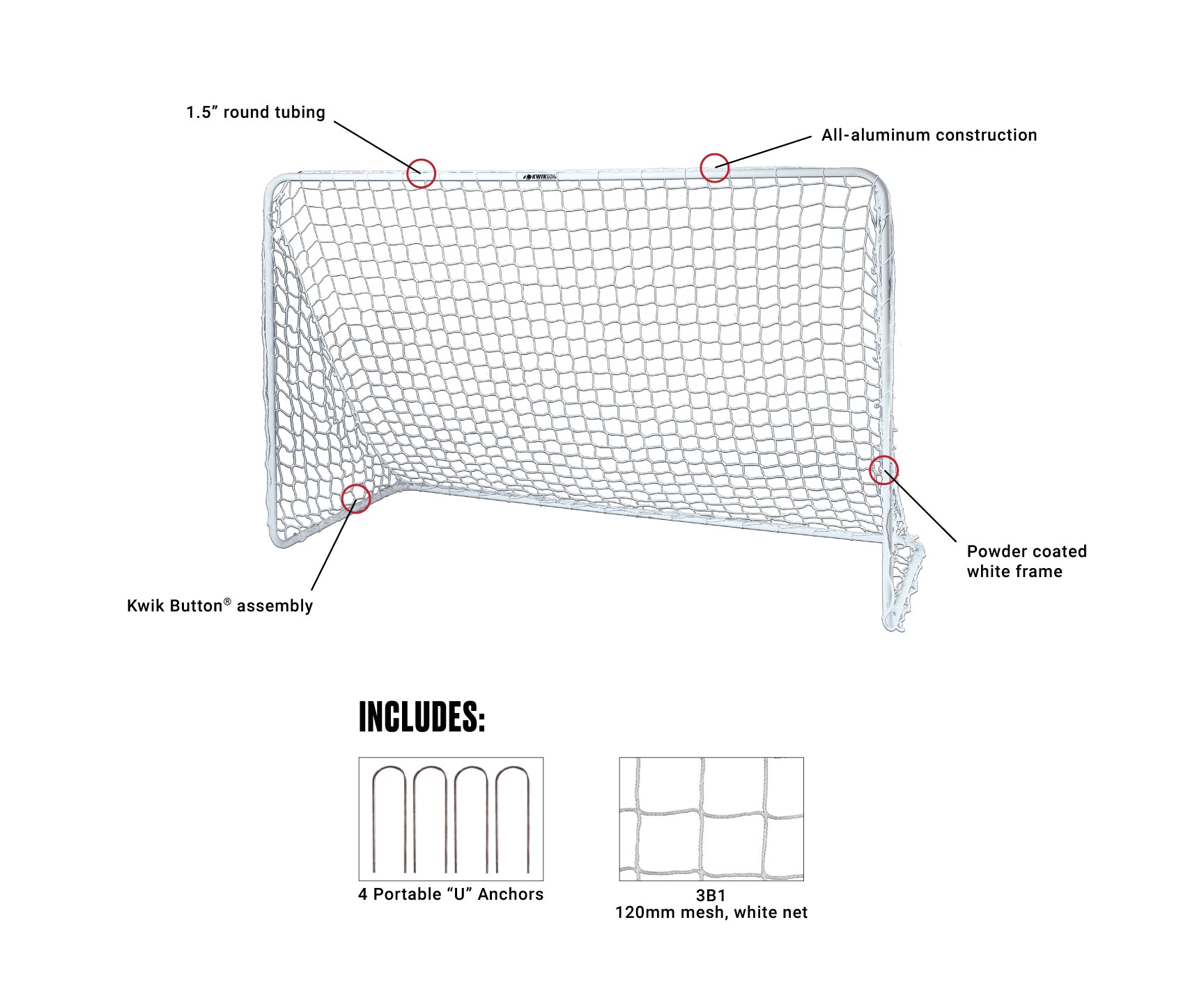 Kwik Goal Portable Futsal® Goal