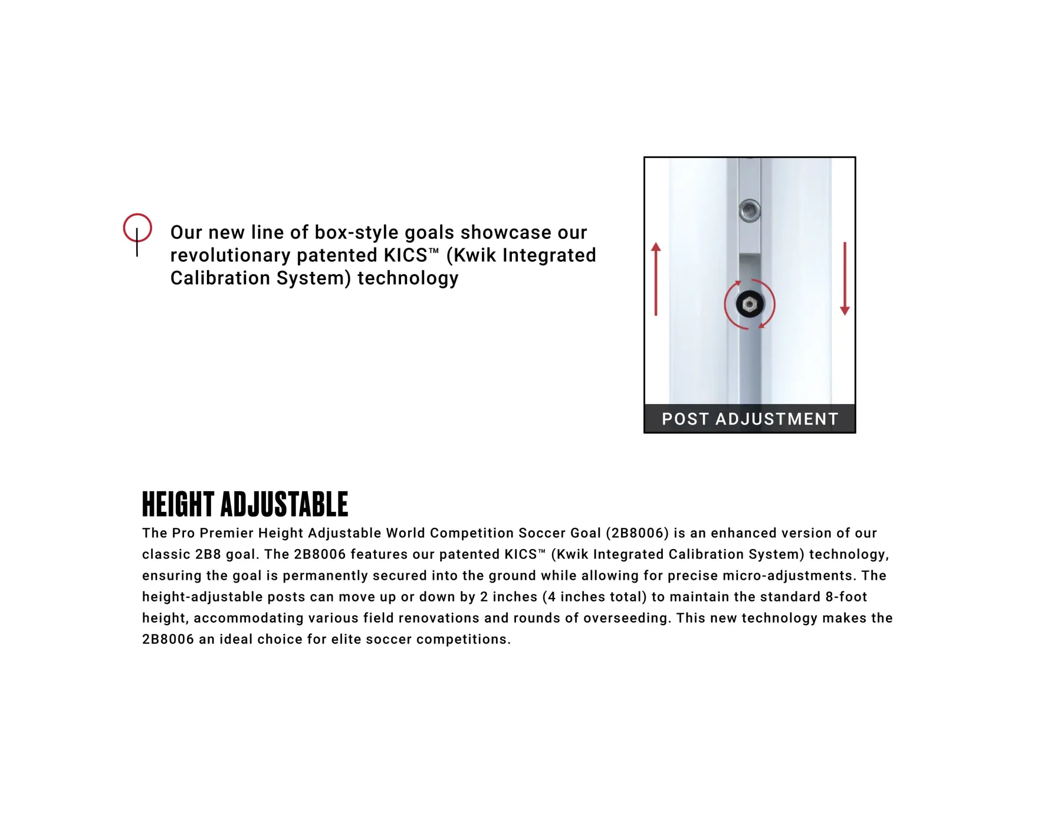 Kwik Goal Pro Premier World Competition Goal – Height Adjustable