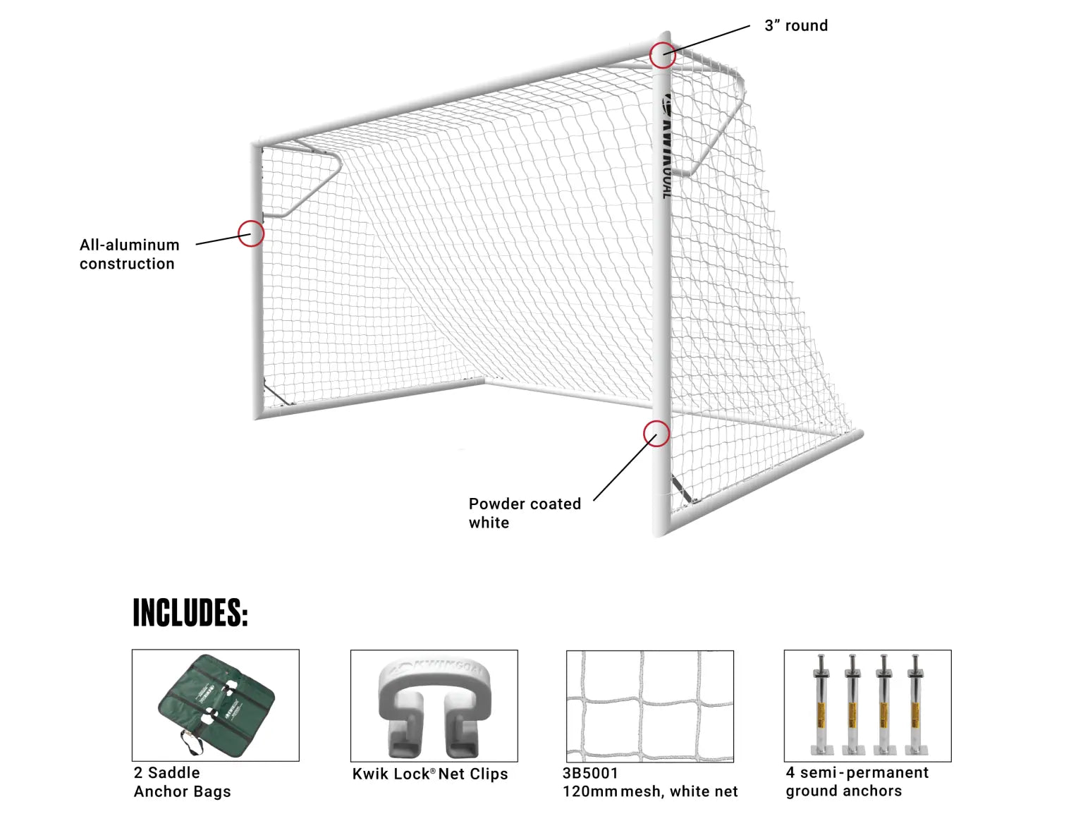 Kwik Goal Round Futsal Goal