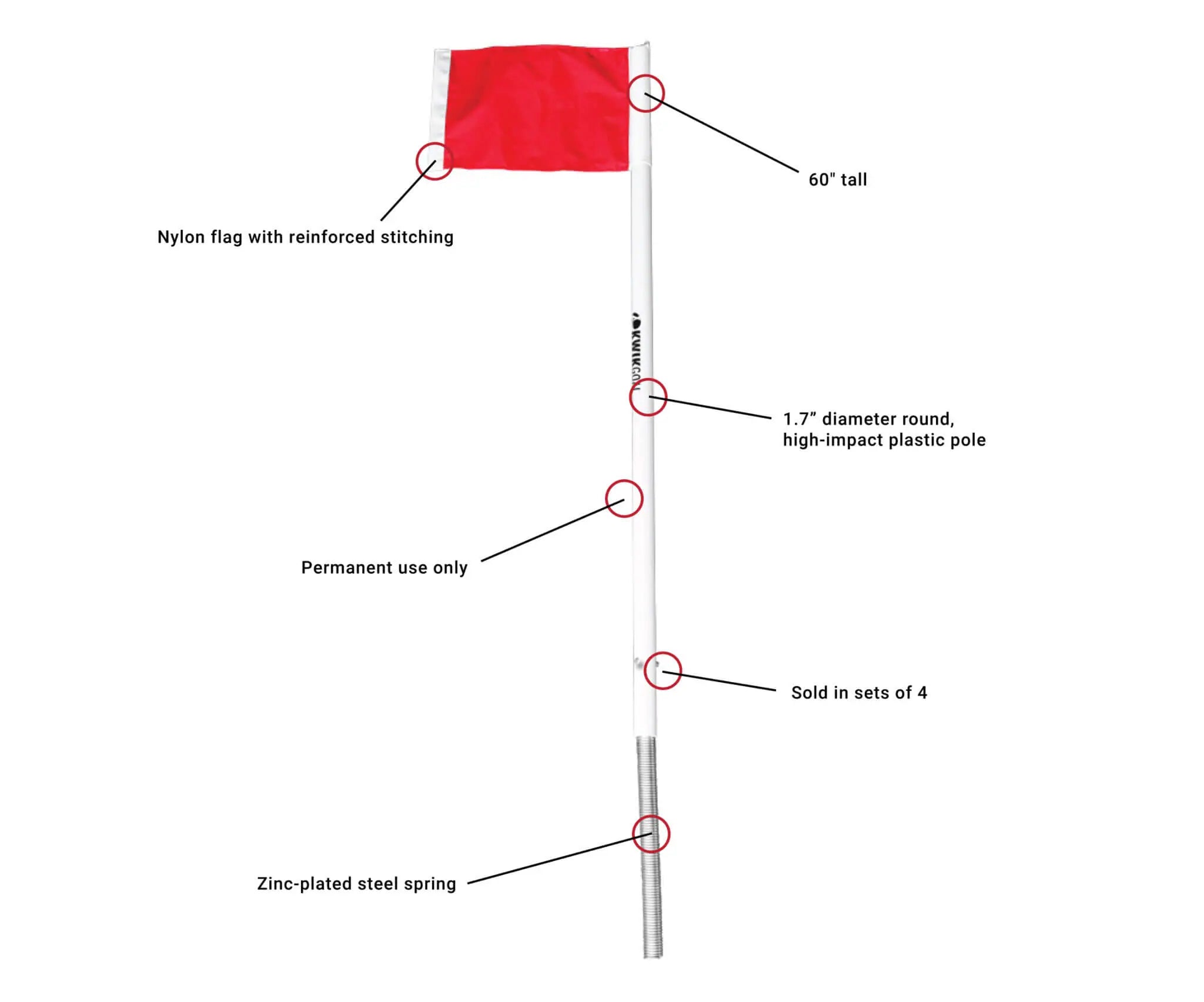 Kwik Goal International Corner Flags