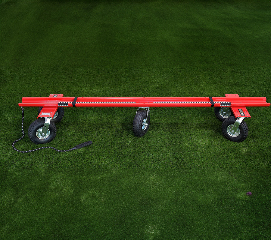 Goal Taxi Max equipment mover showing complete mobile system for field setup