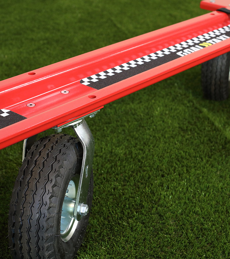 Goal Taxi Max showing swivel capabilities for precise equipment positioning setup