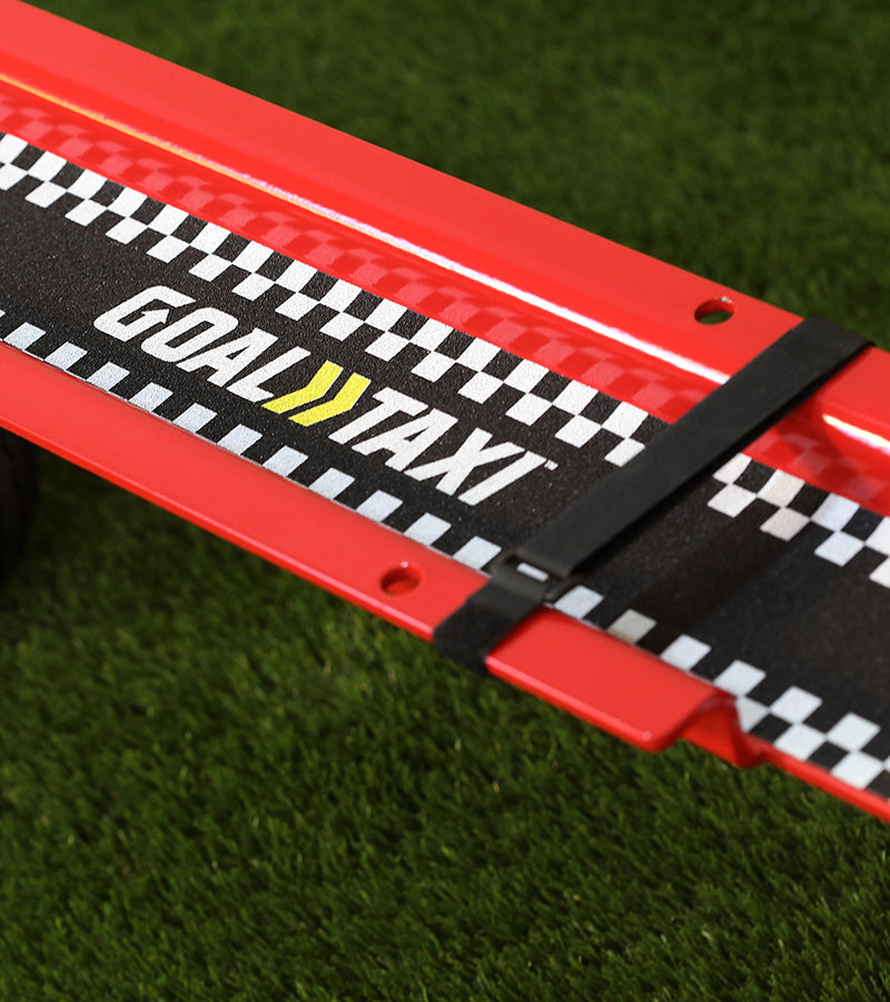 Goal Taxi Max dolly system showing structural design with reinforced wheel assembly