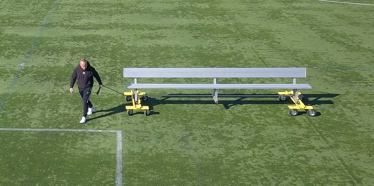 Goal Taxi aluminum sports equipment mover with 8-inch swivel wheels for team training and practice