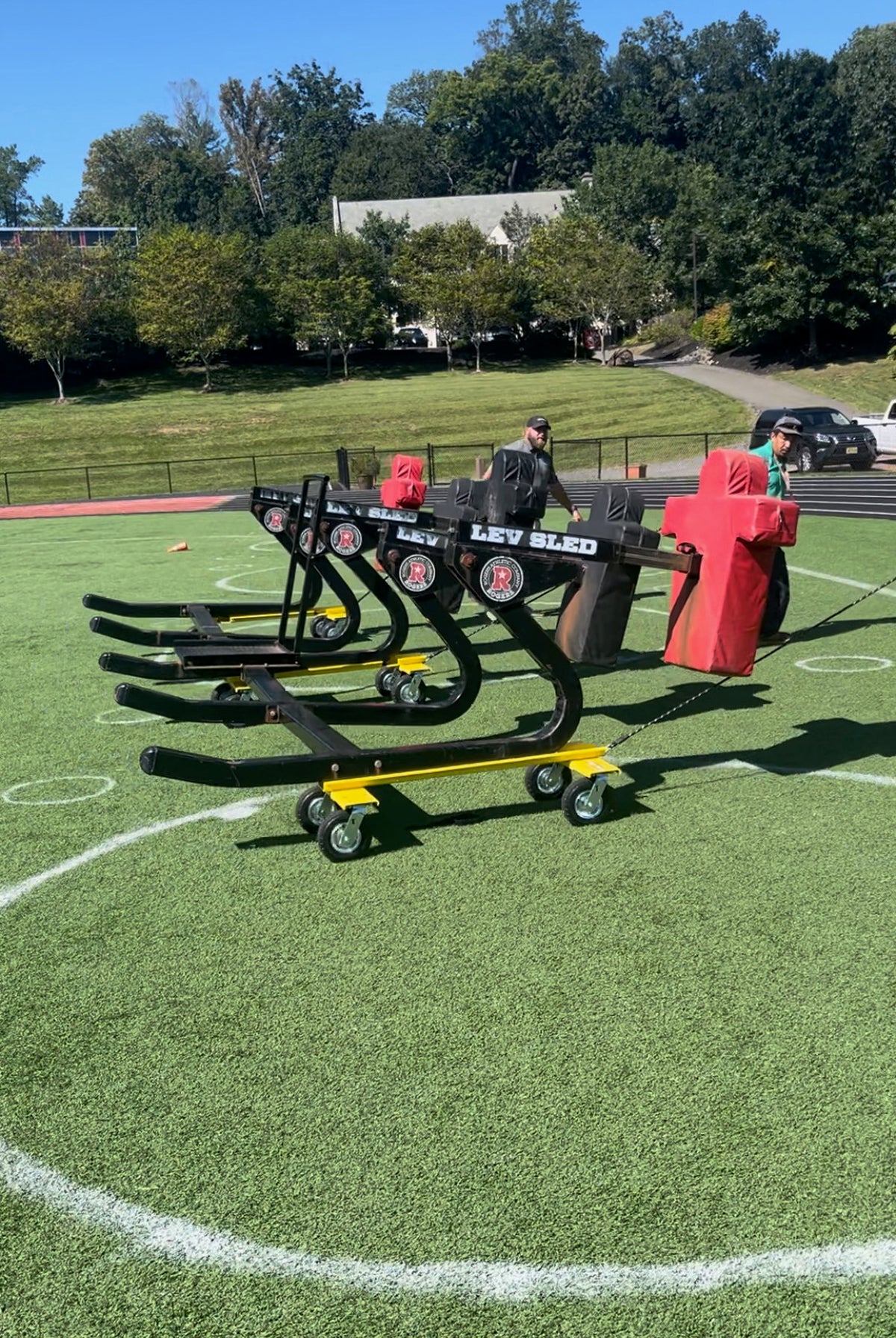 Goal Taxi aluminum sports equipment mover with 8-inch swivel wheels for team training and practice