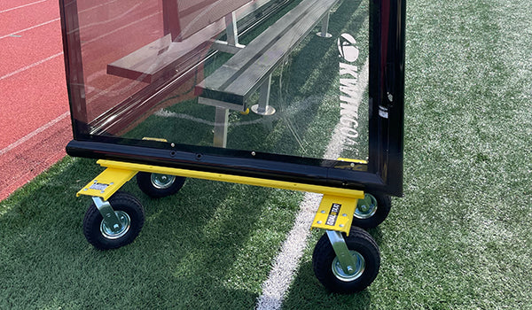 Goal Taxi aluminum sports equipment mover with 8-inch swivel wheels for team training and practice