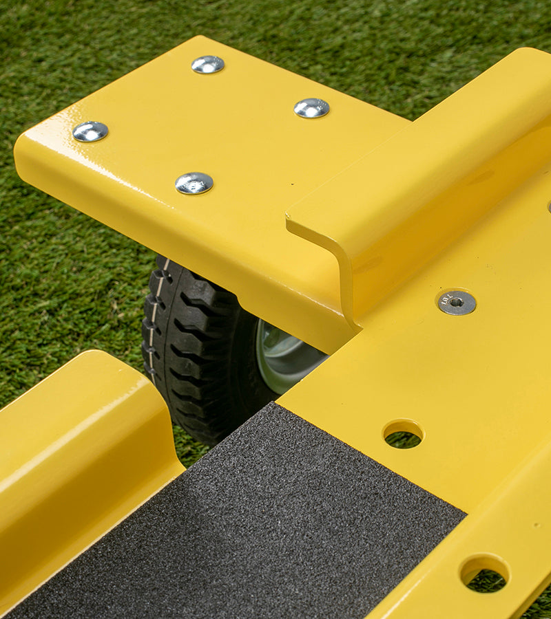 Goal Taxi aluminum sports equipment mover with 8-inch swivel wheels for team training and practice
