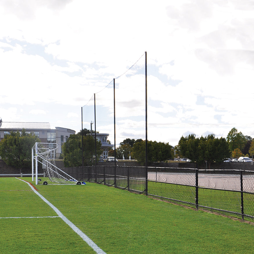 FieldPro soccer net system 20 feet high and 65 feet wide with aluminum uprights