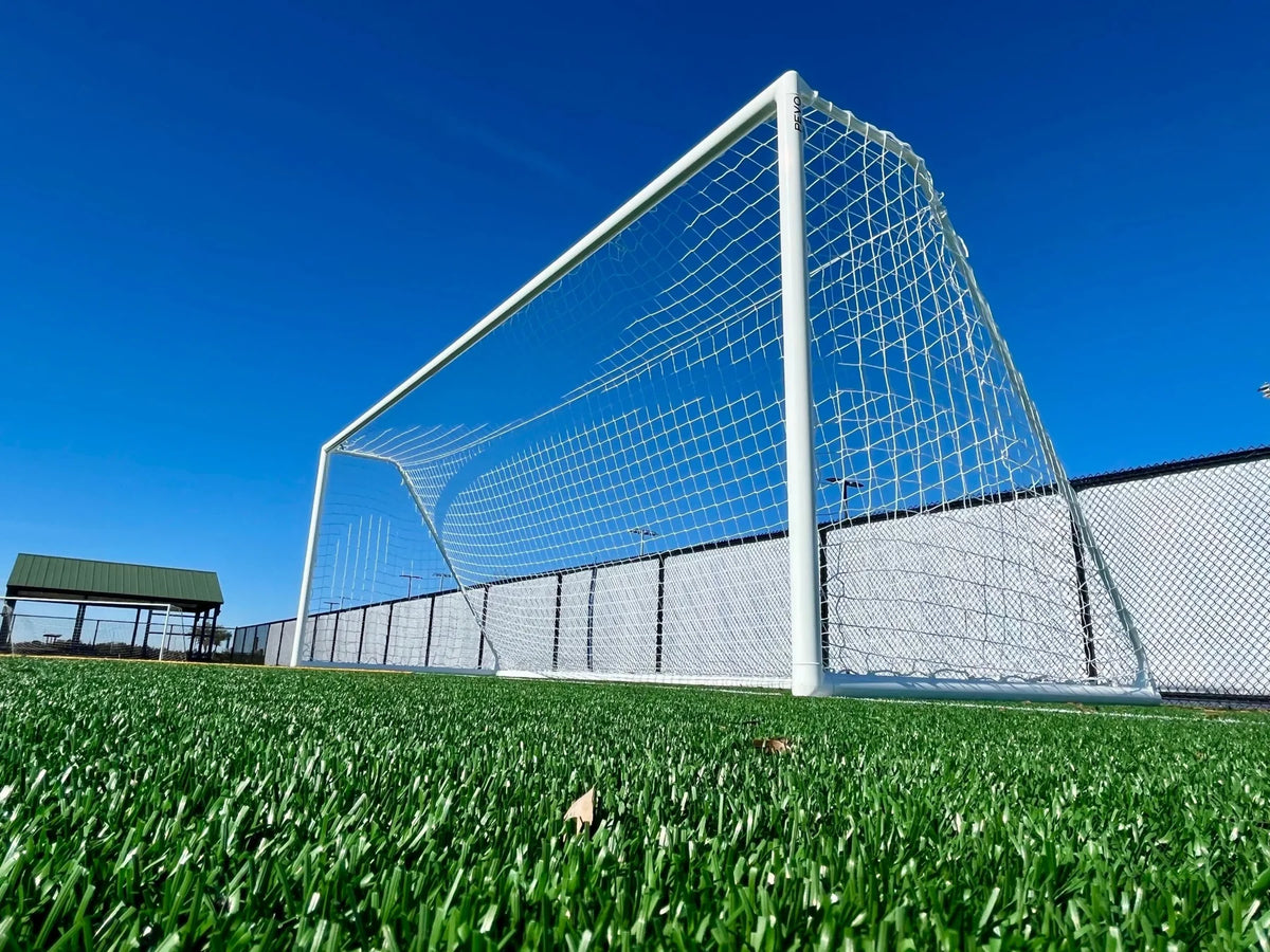 Channel series soccer goal angle view showing frame strength and professional design