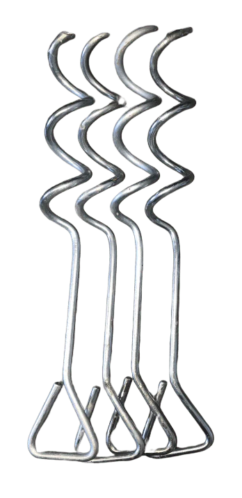 PEVO Corkscrew Ground Anchor set of 4, secures soccer goals safely on grass field surfaces