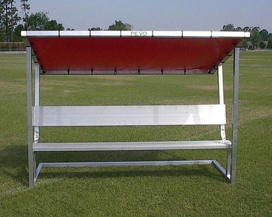 PEVO Covered Soccer Team Bench: PEVO covered bench setup professional soccer equipment