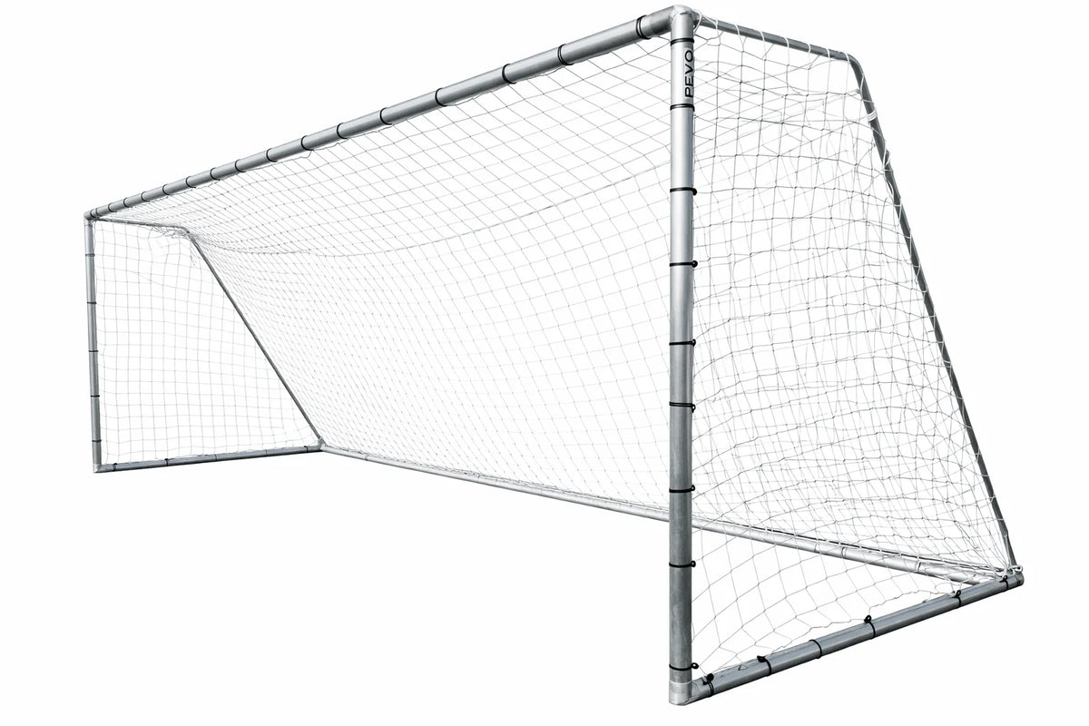 Budget-friendly PEVO Economy Series soccer goal 4 x 6, lightweight aluminum tube construction