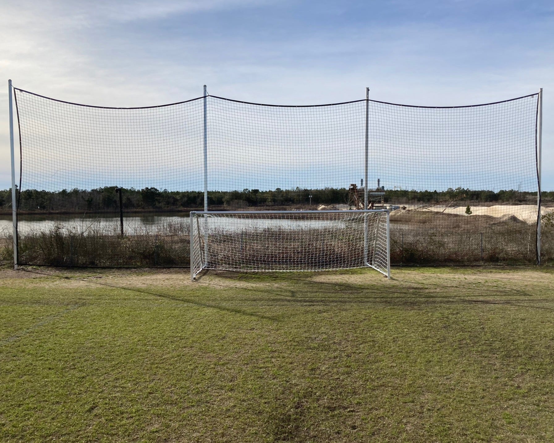 Pevo Multi-Sport Backstop Netting System: Pevo multi-sport backstop net professional soccer equipment