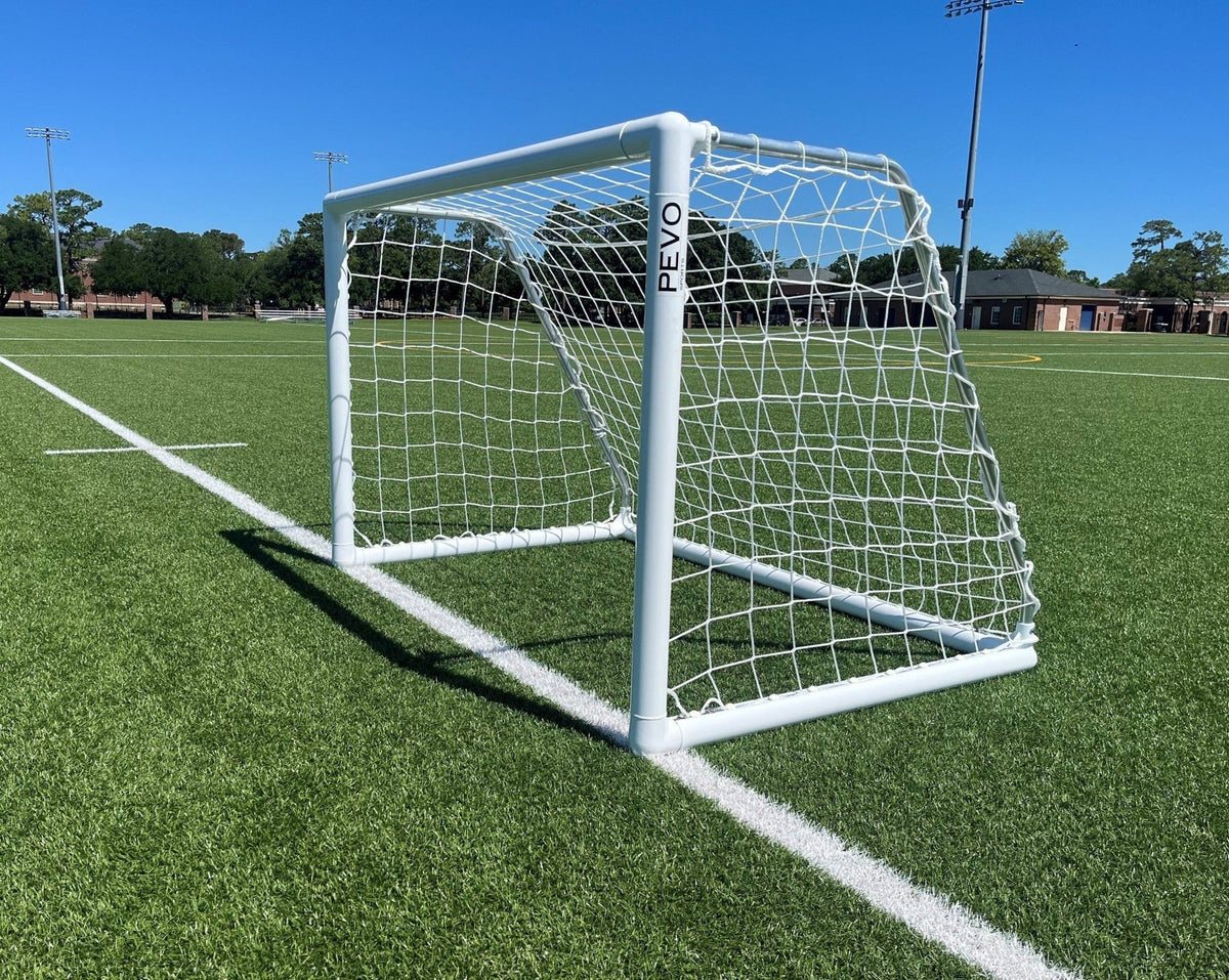 Park series soccer goal 4.5x9 compact U8 U9 size showing lightweight aluminum frame