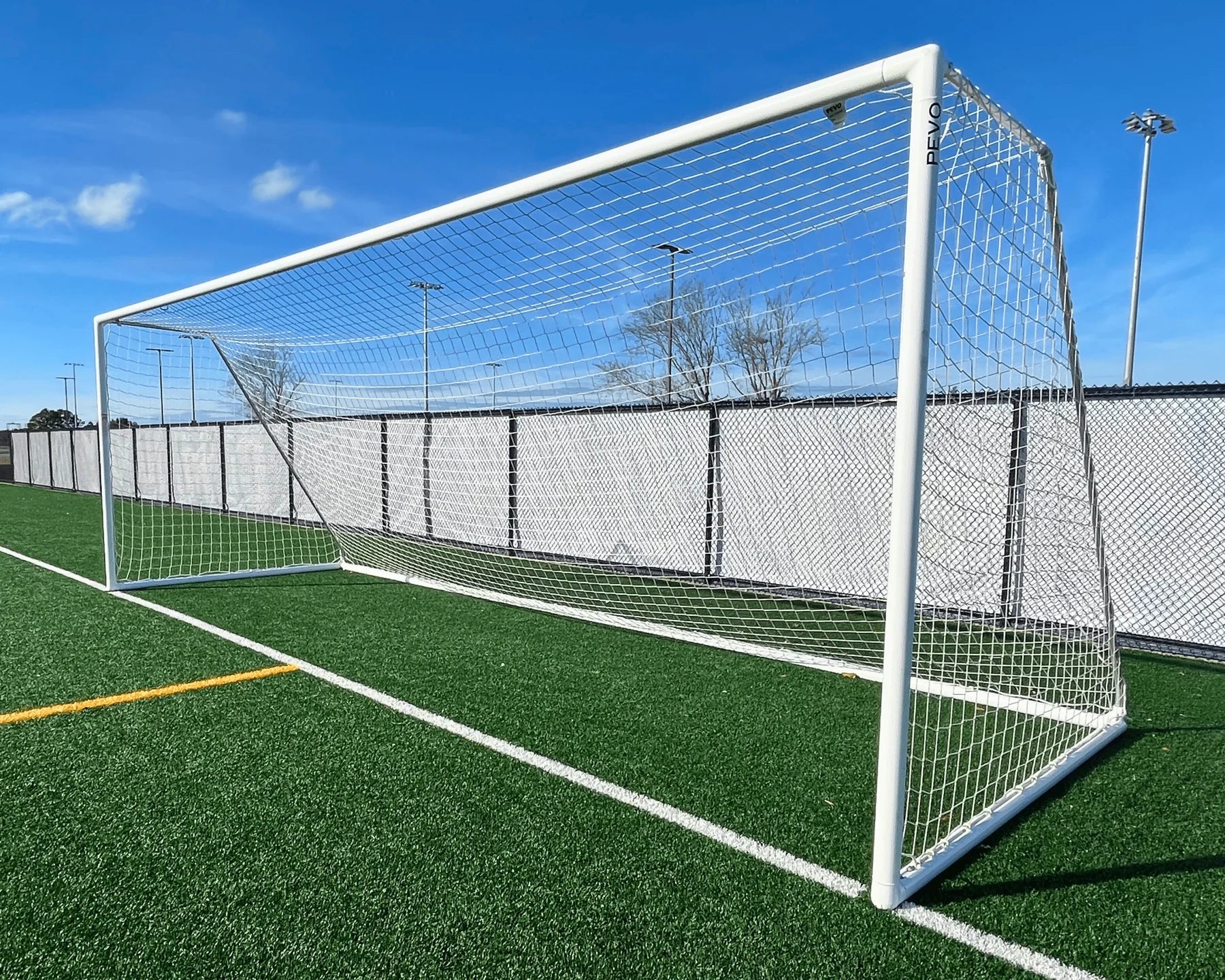 Park series soccer goal 7x21 regulation youth size aluminum frame with channel system