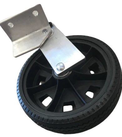 Permanent wheel kit SGA-503 for soccer goal showing dual wheel setup for portability