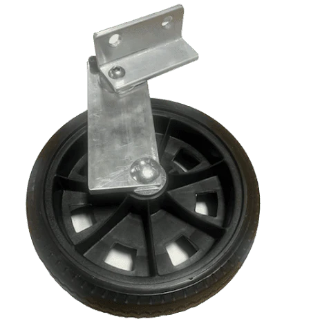 Permanent wheel kit SGA-502 for soccer goal showing quick-flip design and wheel assembly