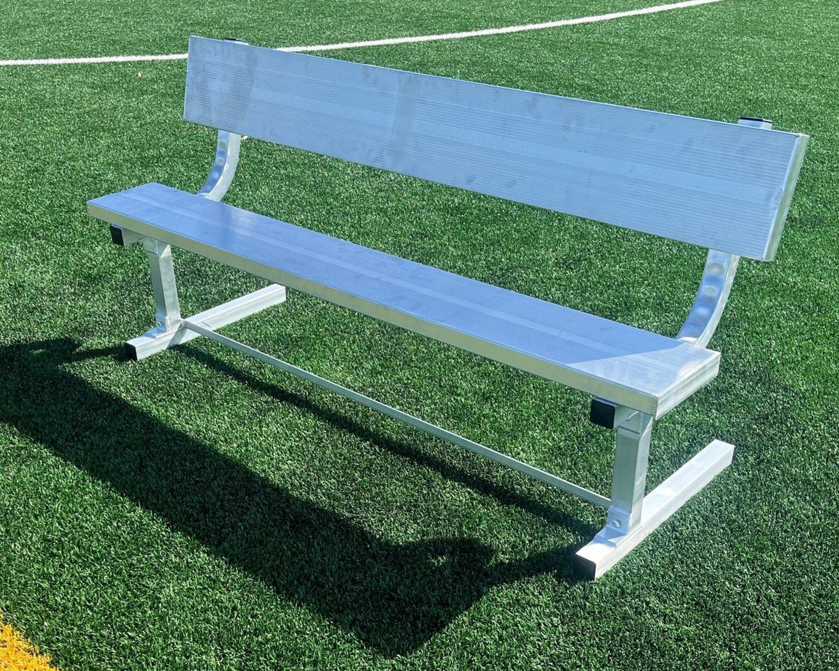 PEVO aluminum soccer team bench portable sideline seating, lightweight professional construction