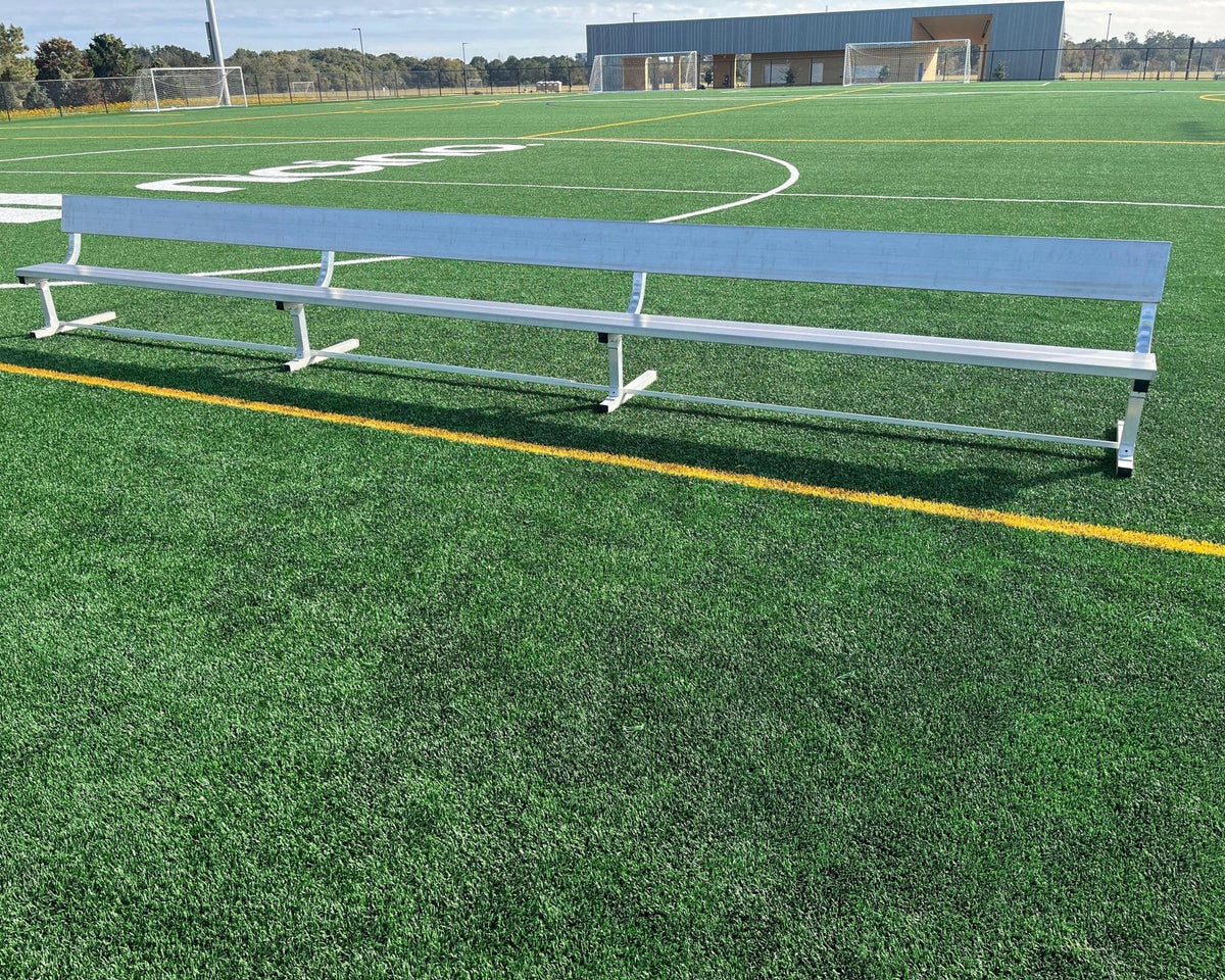 PEVO aluminum soccer team bench portable sideline seating, lightweight professional construction