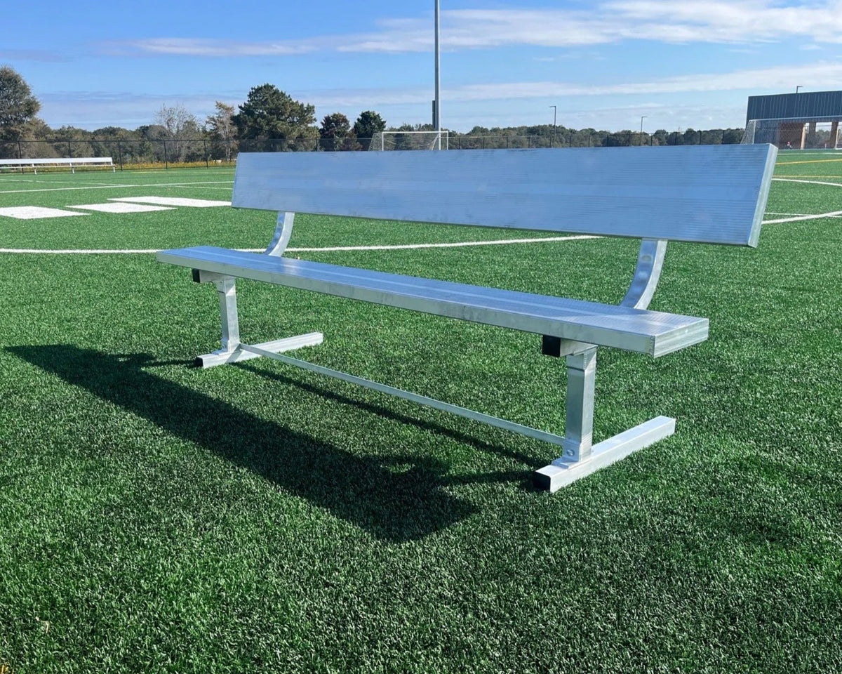 PEVO aluminum soccer team bench portable sideline seating, lightweight professional construction