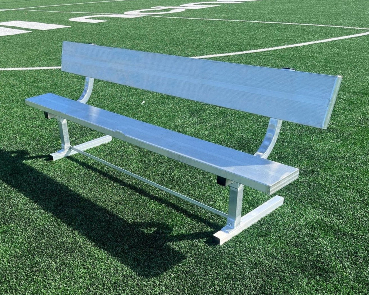 PEVO aluminum soccer team bench portable sideline seating, lightweight professional construction